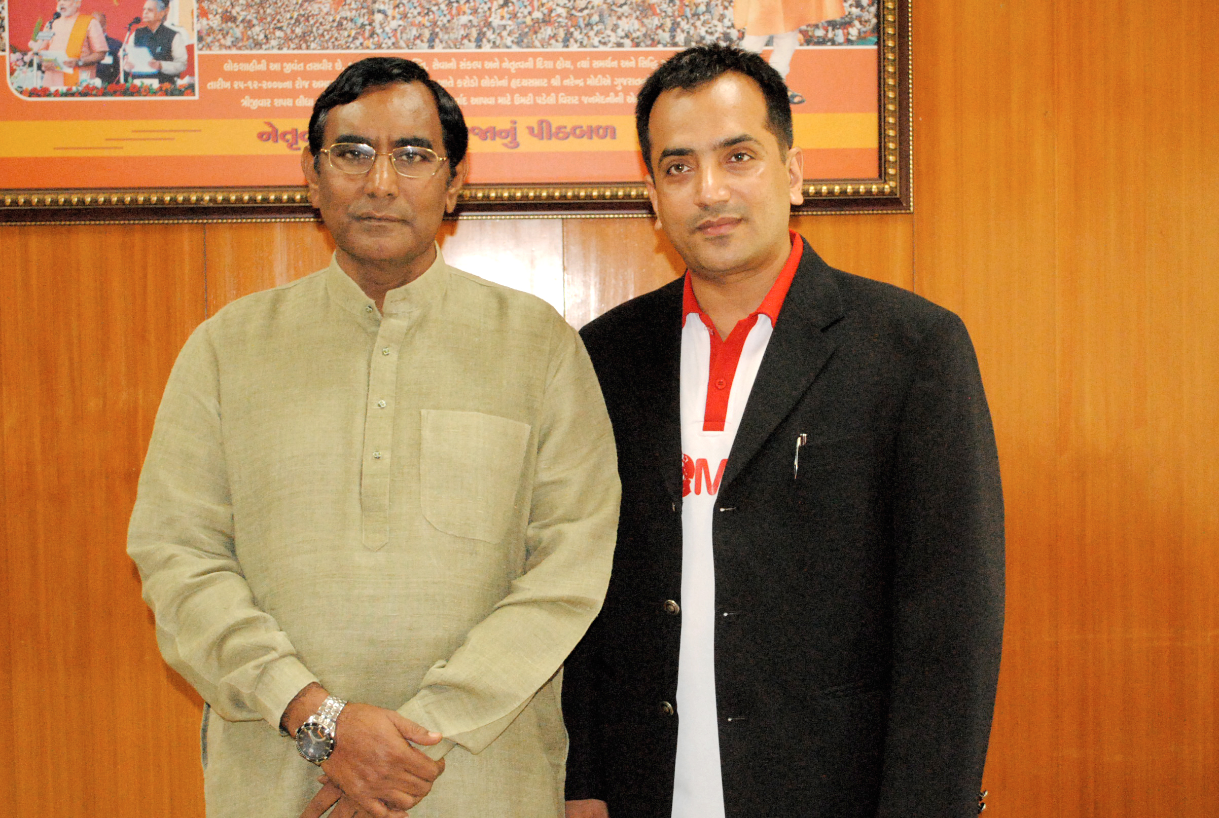 With Ramanlal Vora (Education Minister, Govt of Guj)